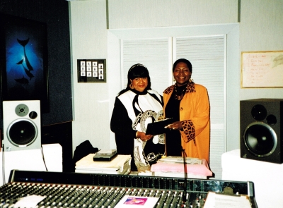 Sundray Tucker & Vera Carey in the recording studio - Birmingham UK, April 1999